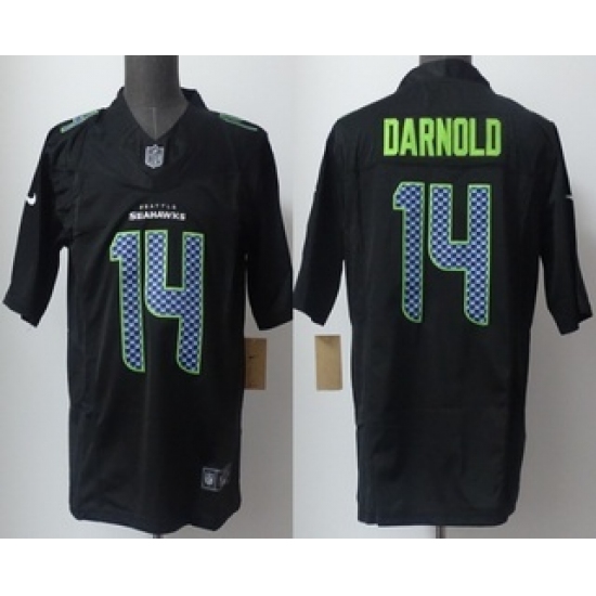 Men's Seattle Seahawks #14 Sam Darnold Limited Black Fashion FUSE Vapor Jersey - Ujersey