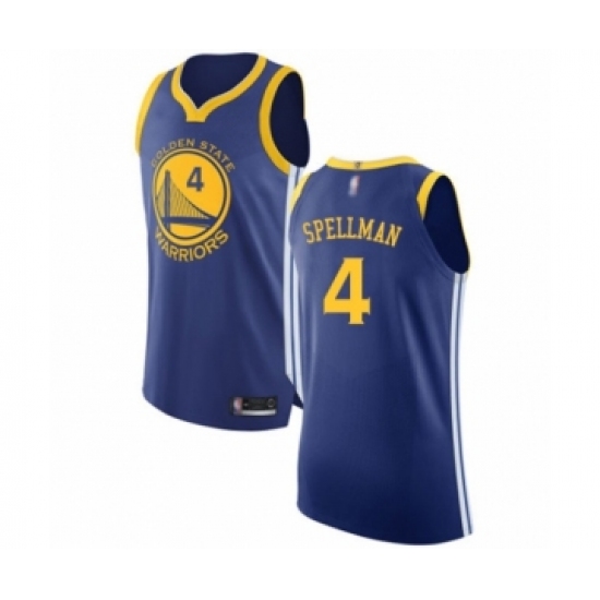 Men's Golden State Warriors #4 Omari Spellman Authentic Royal Blue Basketball Jersey - Icon Edition - Ujersey