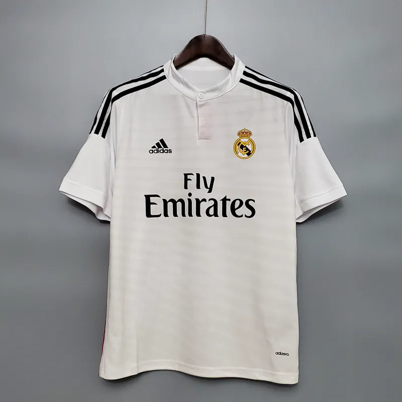 Real Madrid Retro Jersey Home Custom Soccer Shirt 2014/15 - ujerseystore