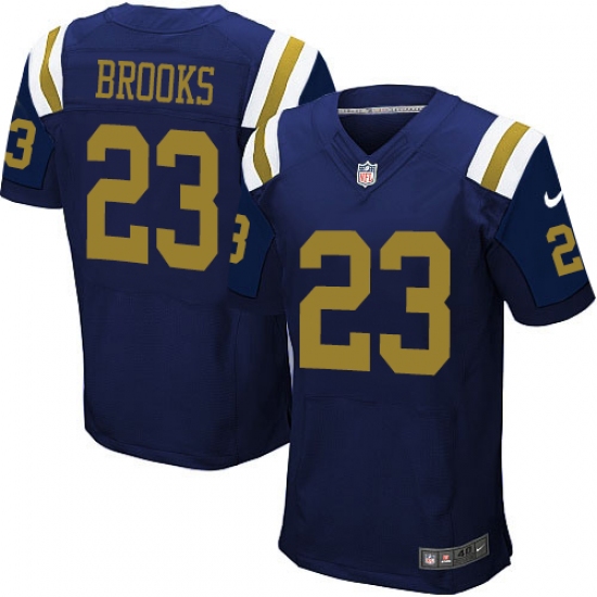 Men's Nike New York Jets #23 Terrence Brooks Elite Navy Blue Alternate NFL Jersey - Ujersey