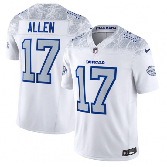 Men's Buffalo Bills #17 Josh Allen White 2025 F.U.S.E. “Rivalries” Vapor Limited Football Stitched Jersey - Ujersey