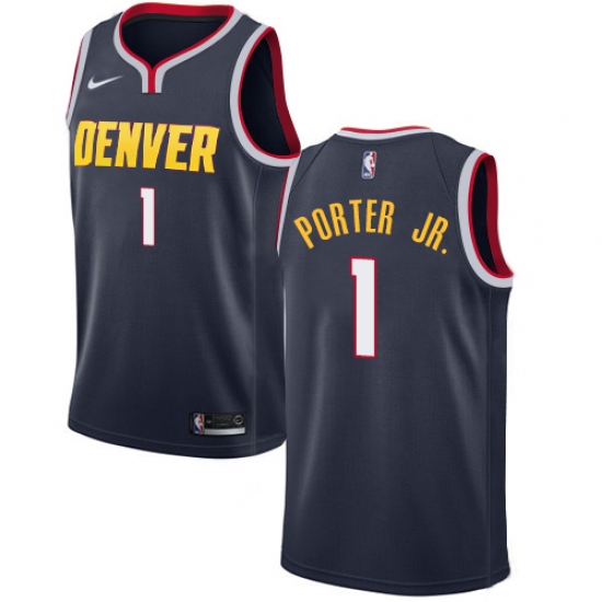 Men's Nike Denver Nuggets #1 Michael Porter Jr. Navy NBA Swingman Icon Edition Jersey - Ujersey