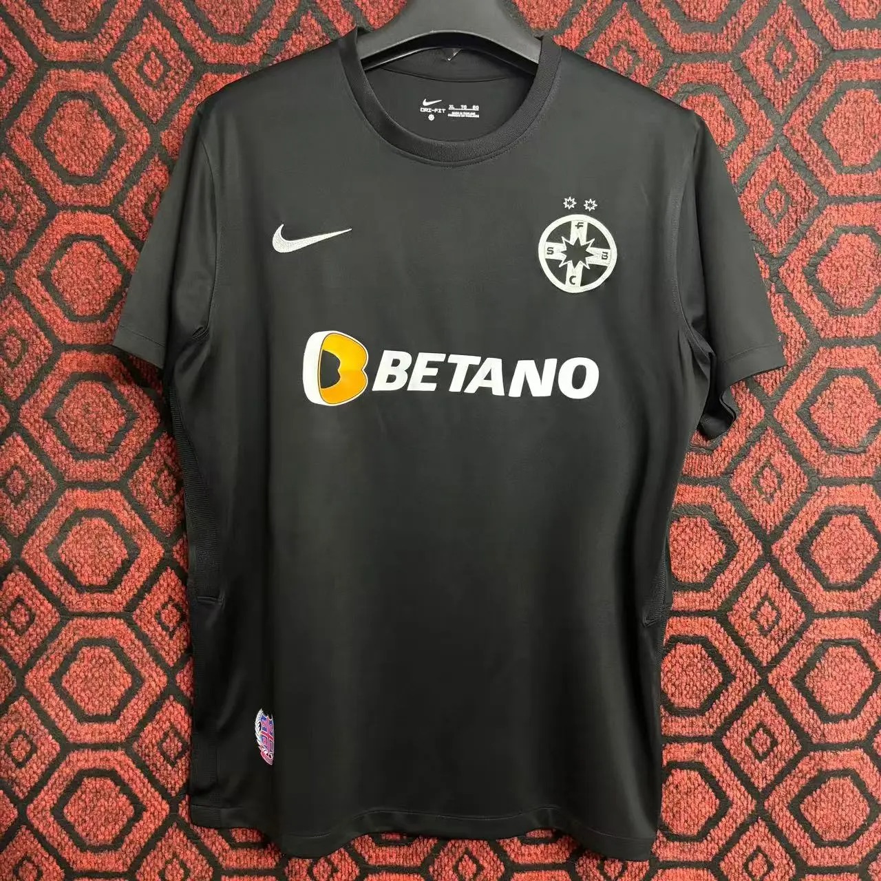 22-23 FCSB Away Soccer Jersey Black Custom Shirt - ujerseystore