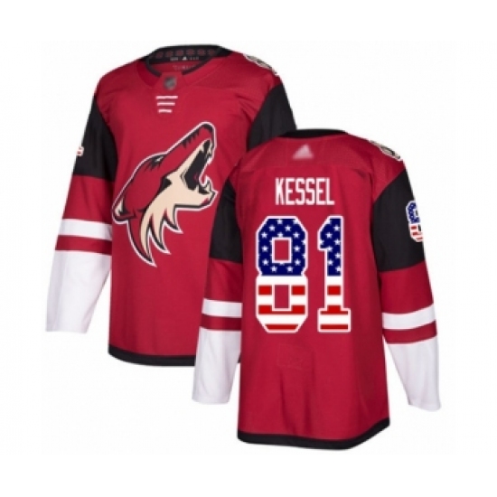 Youth Arizona Coyotes #81 Phil Kessel Authentic Red USA Flag Fashion Hockey Jersey - Ujersey