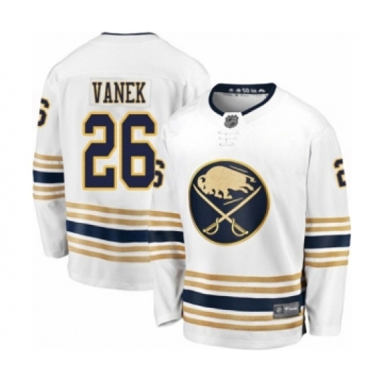 Men's Buffalo Sabres #26 Thomas Vanek Fanatics Branded White 50th Season Breakaway Hockey Jersey - Ujersey