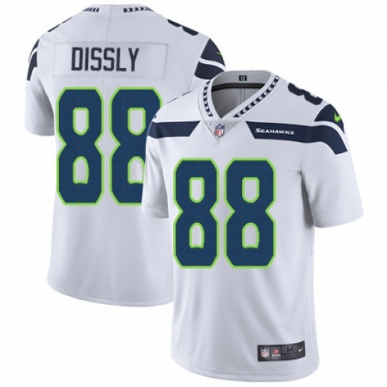 Men's Nike Seattle Seahawks #88 Will Dissly White Vapor Untouchable Limited Player NFL Jersey - Ujersey