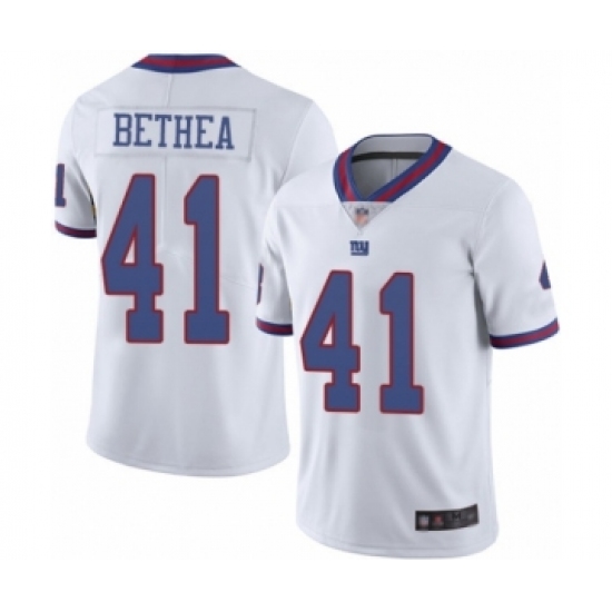 Men's New York Giants #41 Antoine Bethea Elite White Rush Vapor Untouchable Football Jersey - Ujersey