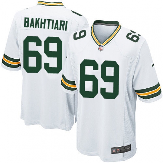 Men's Nike Green Bay Packers #69 David Bakhtiari Game White NFL Jersey - Ujersey