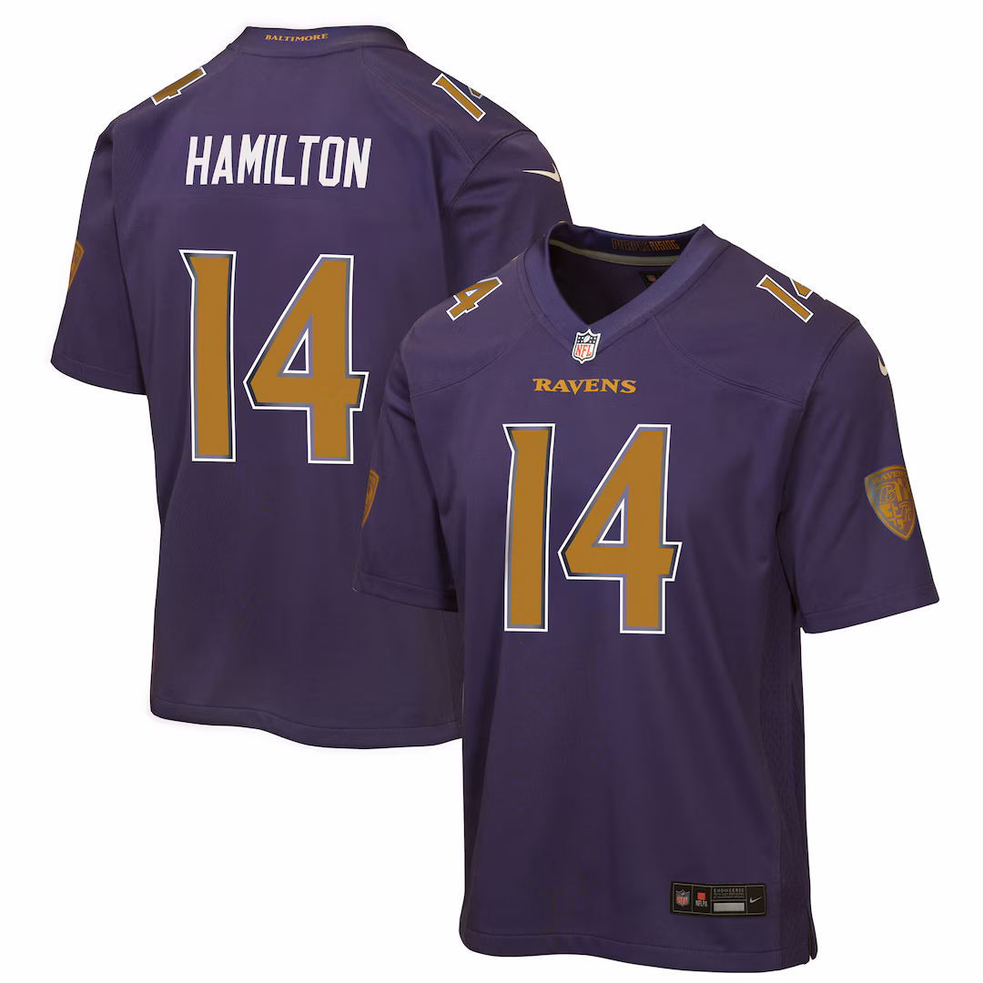 Youth Baltimore Ravens Kyle Hamilton Nike Purple Alternate 2 Game Jersey - Ujersey