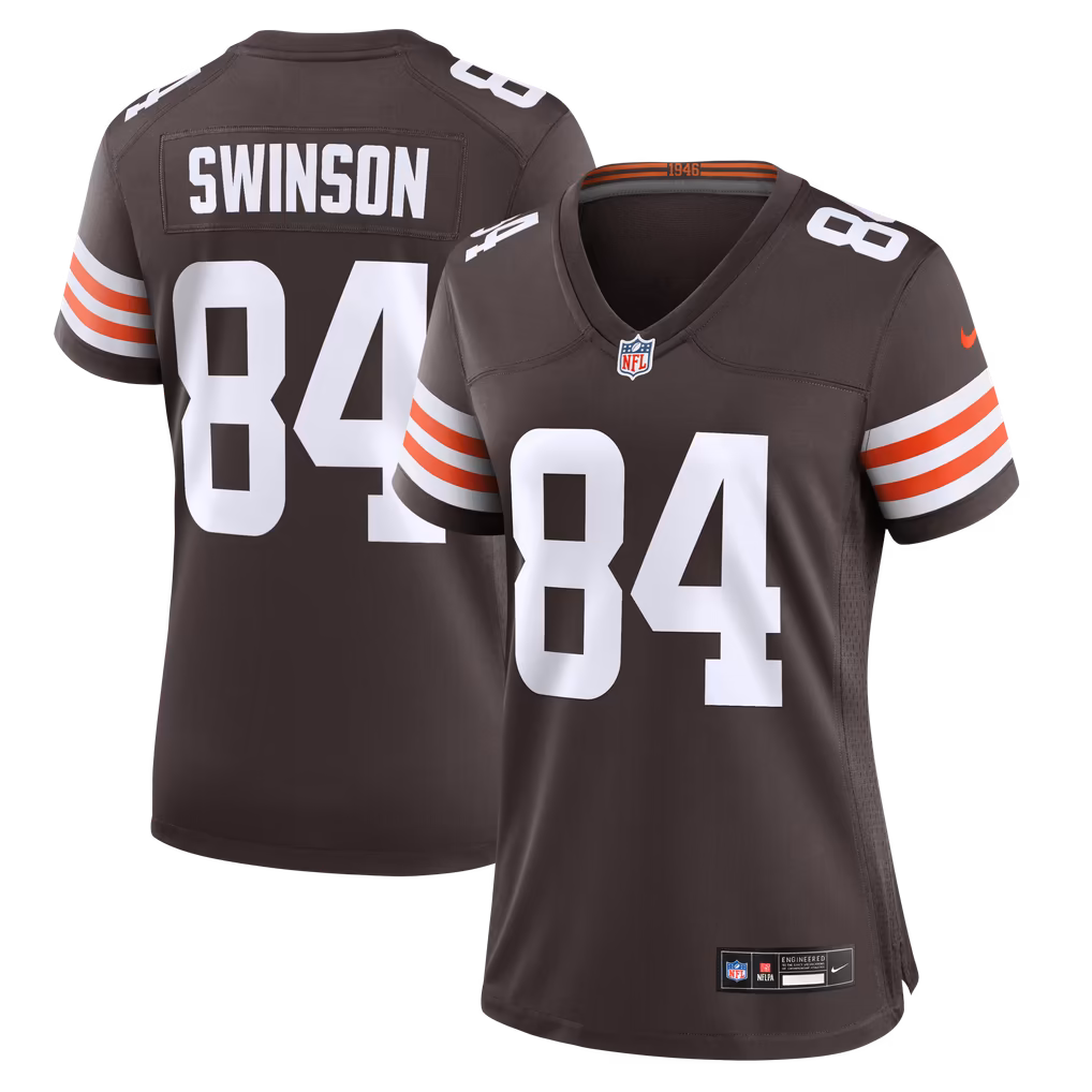 Women's Cleveland Browns Messiah Swinson Nike Brown Team Game Jersey - SUjersey01