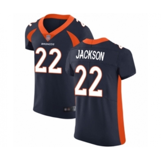 Men's Denver Broncos #22 Kareem Jackson Navy Blue Alternate Vapor Untouchable Elite Player Football Jersey - Ujersey