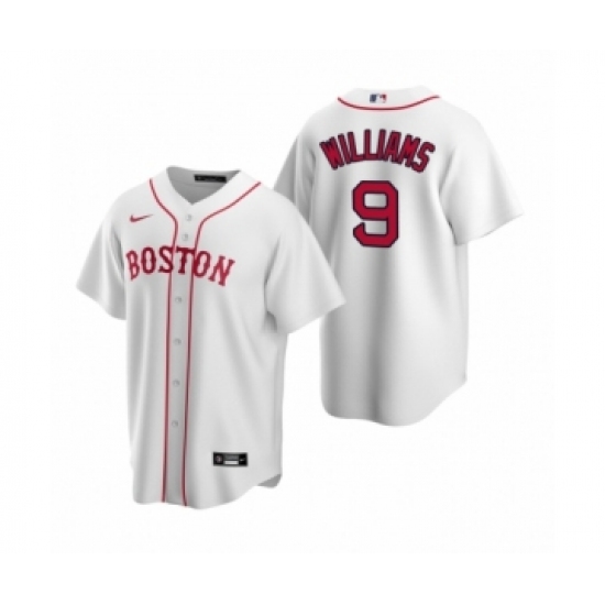 Men's Boston Red Sox #9 Ted Williams Nike White Replica Alternate Jersey - Ujersey