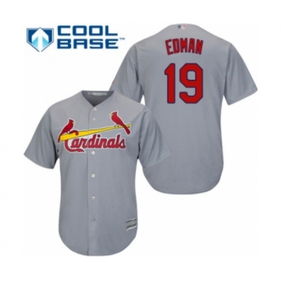 Youth St. Louis Cardinals #19 Tommy Edman Authentic Grey Road Cool Base Baseball Player Jersey - Ujersey