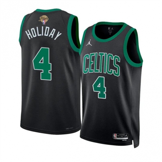 Men's Boston Celtics #4 Jrue Holiday Black 2024 Finals Statement Edition Stitched Basketball Jersey - Ujersey