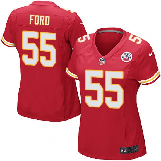 Women's Nike Kansas City Chiefs #55 Dee Ford Game Red Team Color NFL Jersey - Ujersey