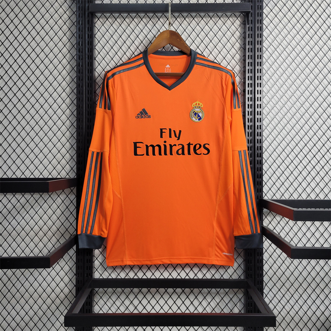 Real Madrid Retro Jersey Third Away Long Sleeve Custom Soccer Shirt 2013/14 - ujerseystore