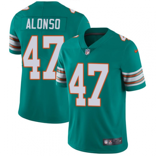 Men's Nike Miami Dolphins #47 Kiko Alonso Aqua Green Alternate Vapor Untouchable Limited Player NFL Jersey - Ujersey