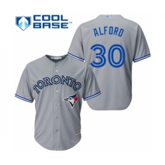 Youth Toronto Blue Jays #30 Anthony Alford Authentic Grey Road Baseball Player Jersey - Ujersey