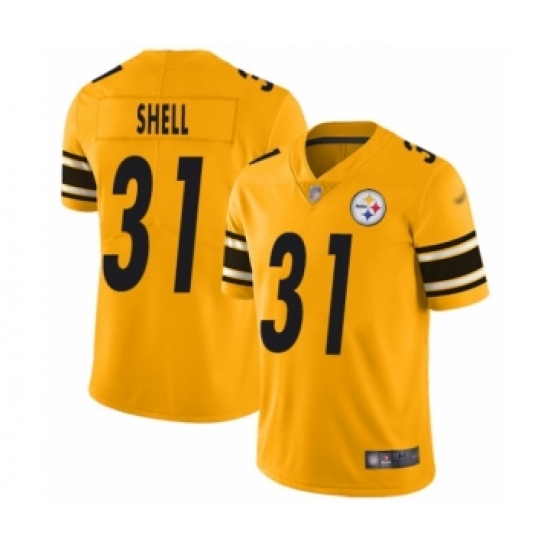 Men's Pittsburgh Steelers #31 Donnie Shell Limited Gold Inverted Legend Football Jersey - Ujersey