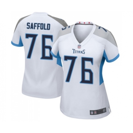 Women's Tennessee Titans #76 Rodger Saffold Game White Football Jersey - Ujersey