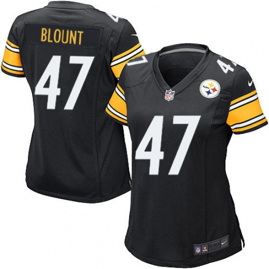 Women's Nike Pittsburgh Steelers #47 Mel Blount Game Black Team Color NFL Jersey - Ujersey