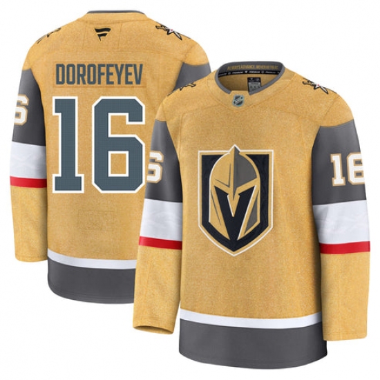 Men's Vegas Golden Knights #16 Pavel Dorofeyev Gold Home Authentic Jersey - Ujersey