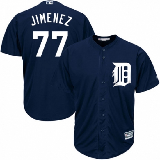 Youth Majestic Detroit Tigers #77 Joe Jimenez Replica Navy Blue Alternate Cool Base MLB Jersey - Ujersey