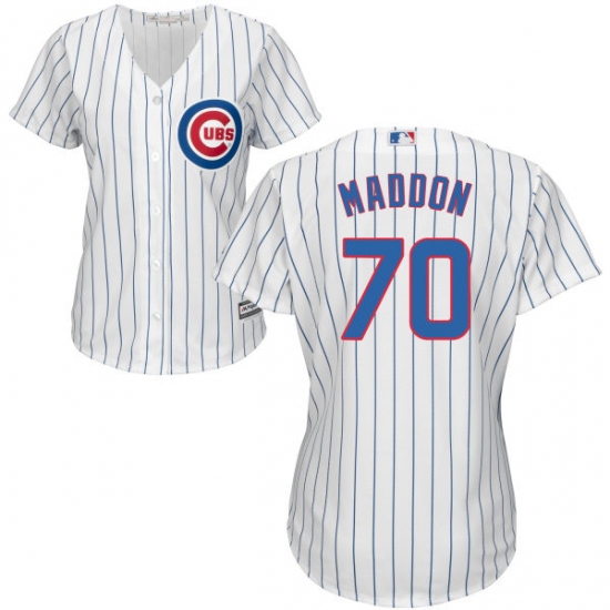 Women's Majestic Chicago Cubs #70 Joe Maddon Authentic White Home Cool Base MLB Jersey - Ujersey