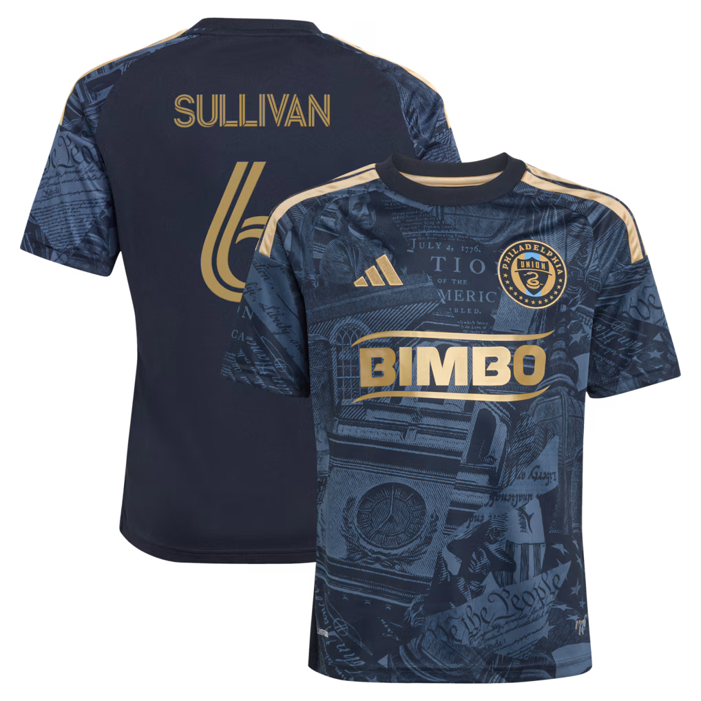 Youth Philadelphia Union Cavan Sullivan adidas Navy 2026 1776 Kit Replica Jersey - Ujersey NHL