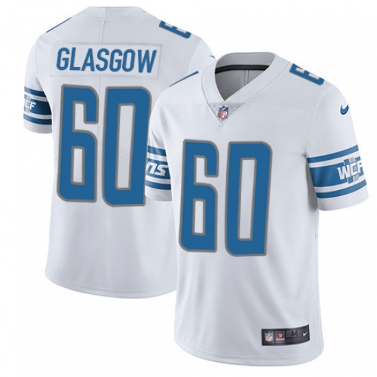 Men's Nike Detroit Lions #60 Graham Glasgow Limited White Vapor Untouchable NFL Jersey - Ujersey