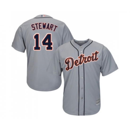 Youth Detroit Tigers #14 Christin Stewart Replica Grey Road Cool Base Baseball Jersey - Ujersey