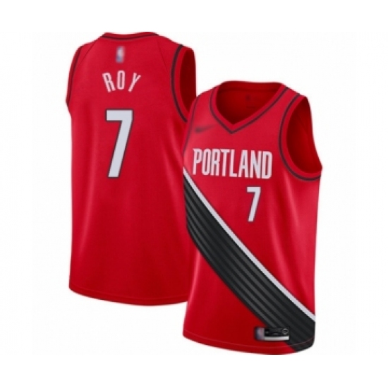 Men's Portland Trail Blazers #7 Brandon Roy Authentic Red Finished Basketball Jersey - Statement Edition - Ujersey