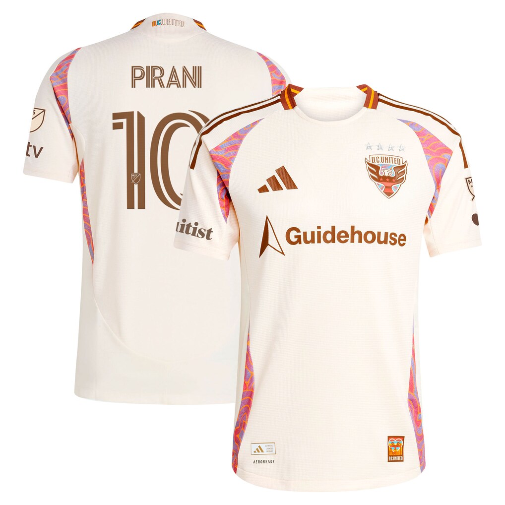 Men's D.C. United Gabriel Pirani adidas Natural 2025 The Soul Kit On-Field Authentic Jersey - Ujersey