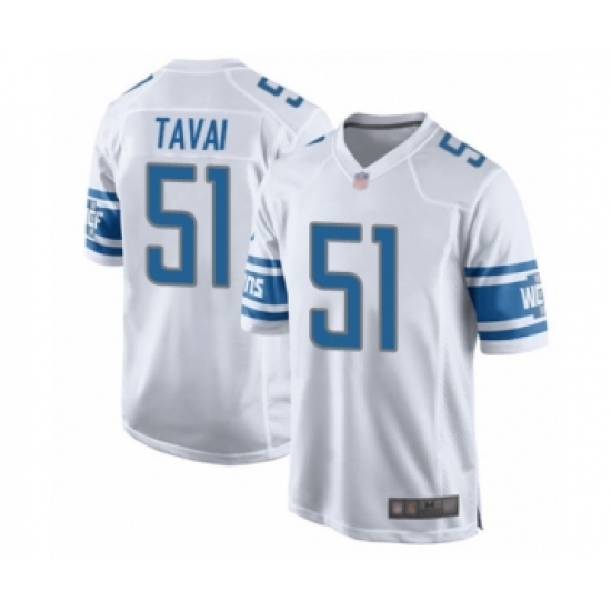 Men's Detroit Lions #51 Jahlani Tavai Game White Football Jersey - Ujersey