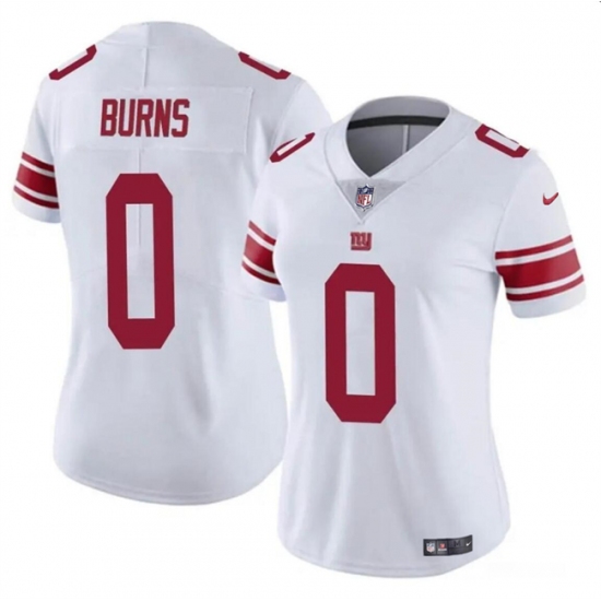 Women's New York Giants #0 Brian Burns White Vapor Stitched Jersey(Run Small) - Ujersey