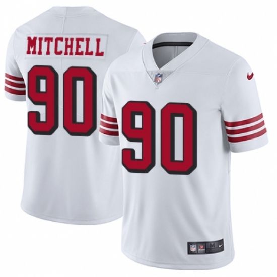 Men's Nike San Francisco 49ers #90 Earl Mitchell Limited White Rush Vapor Untouchable NFL Jersey - Ujersey