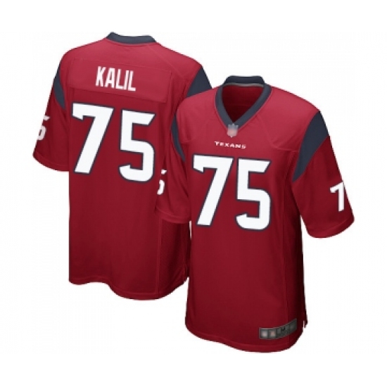 Men's Houston Texans #75 Matt Kalil Game Red Alternate Football Jersey - Ujersey