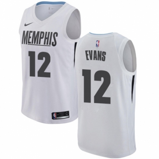 Men's Nike Memphis Grizzlies #12 Tyreke Evans Swingman White NBA Jersey - City Edition - Ujersey