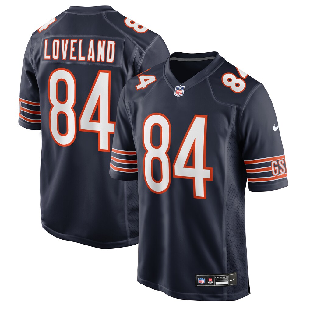 Men's Chicago Bears Colston Loveland Nike Navy Team Game Jersey