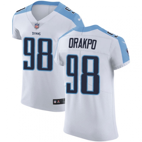 Men's Nike Tennessee Titans #98 Brian Orakpo White Vapor Untouchable Elite Player NFL Jersey - Ujersey