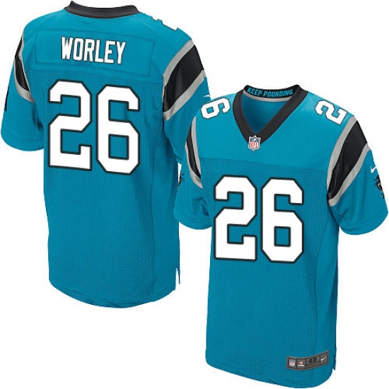 Men's Nike Carolina Panthers #26 Daryl Worley Elite Blue Alternate NFL Jersey - Ujersey