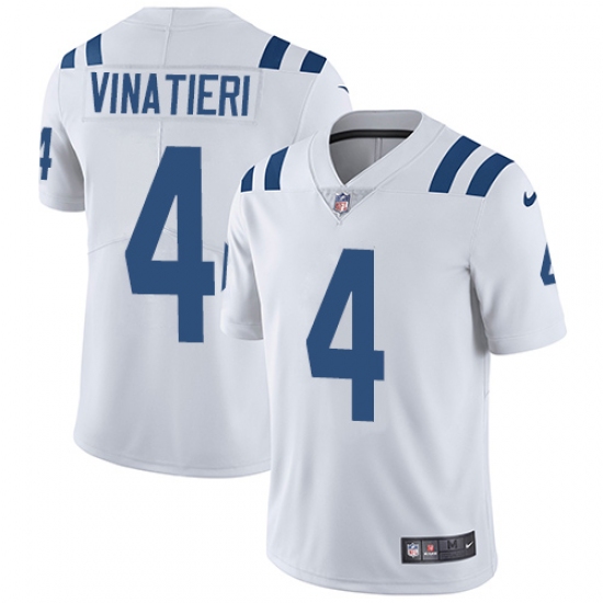 Youth Nike Indianapolis Colts #4 Adam Vinatieri White Vapor Untouchable Limited Player NFL Jersey - Ujersey