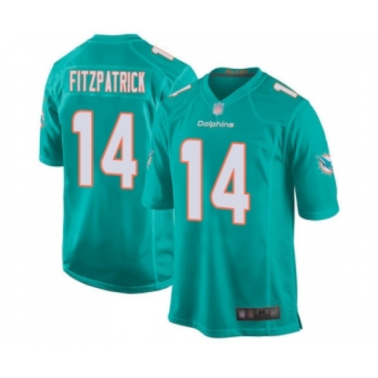 Men's Miami Dolphins #14 Ryan Fitzpatrick Game Aqua Green Team Color Football Jersey - Ujersey