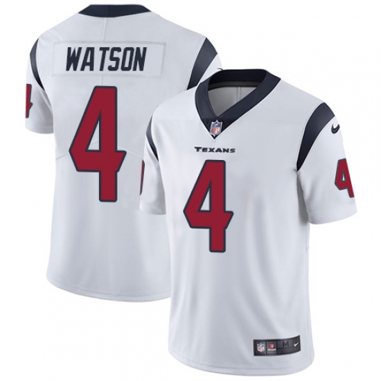 Youth Nike Houston Texans #4 Deshaun Watson Limited White Vapor Untouchable NFL Jersey - Ujersey