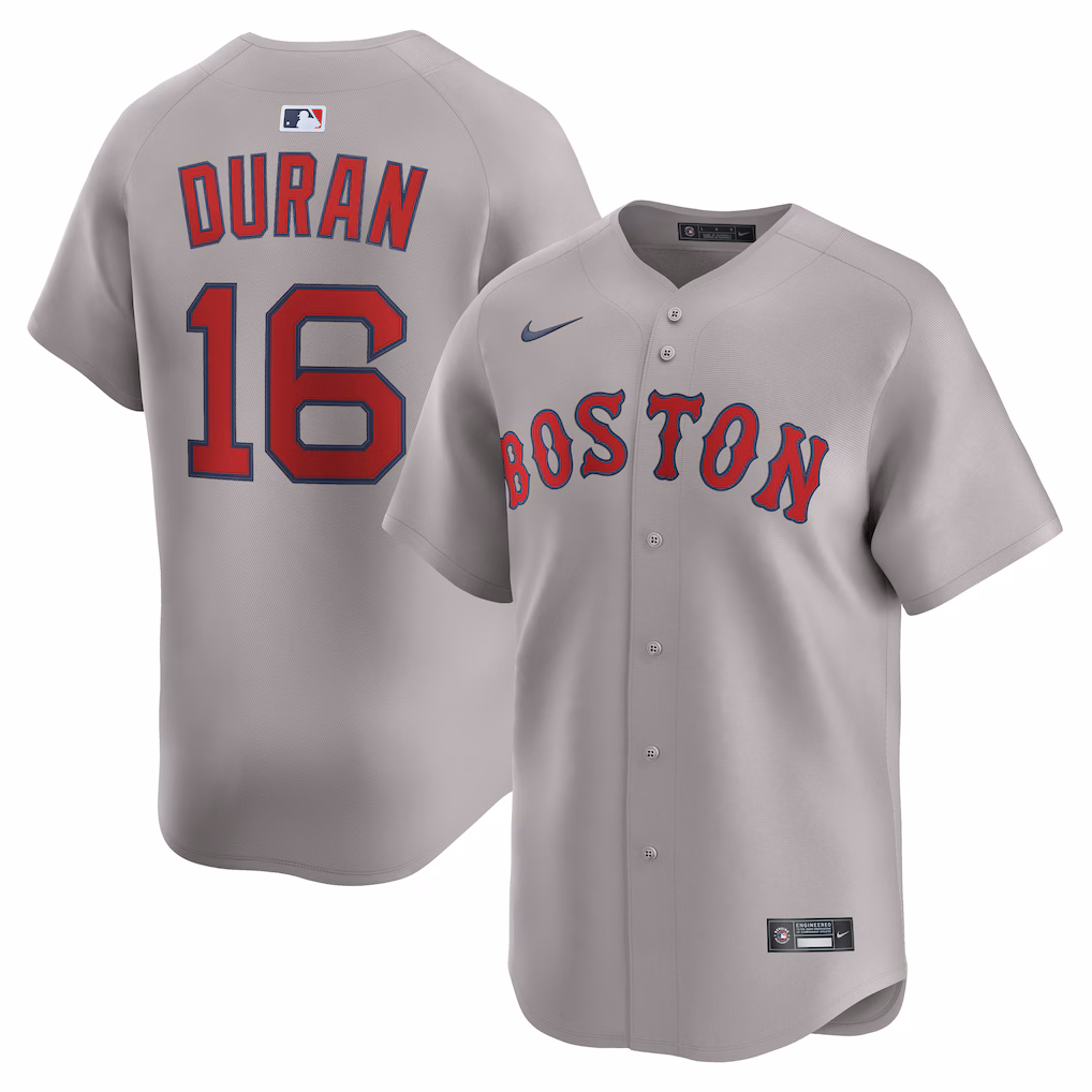 Men's Boston Red Sox Jarren Duran Nike Gray Road Limited Jersey - Ujersey