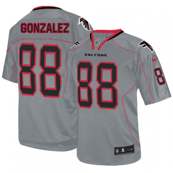 Men's Nike Atlanta Falcons #88 Tony Gonzalez Elite Lights Out Grey NFL Jersey - Ujersey
