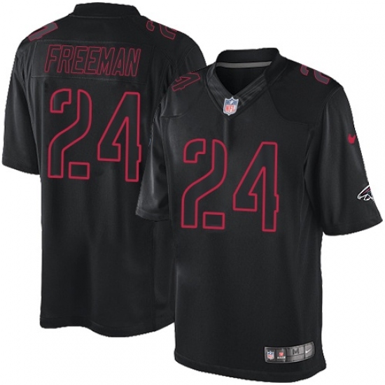 Men's Nike Atlanta Falcons #24 Devonta Freeman Limited Black Impact NFL Jersey