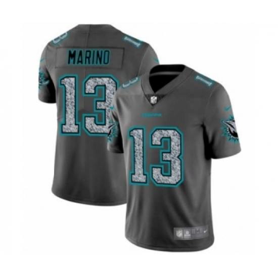 Men's Miami Dolphins #13 Dan Marino Limited Gray Static Fashion Limited Football Jersey - Ujersey