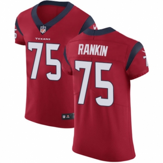 Men's Nike Houston Texans #75 Martinas Rankin Red Alternate Vapor Untouchable Elite Player NFL Jersey - Ujersey