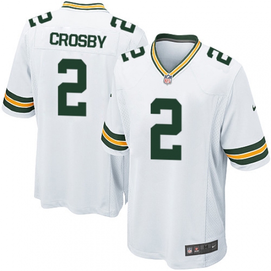 Men's Nike Green Bay Packers #2 Mason Crosby Game White NFL Jersey - Ujersey